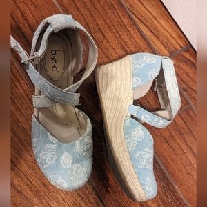 b.o.c, Bree Espadrille Wedge Pump, size 7